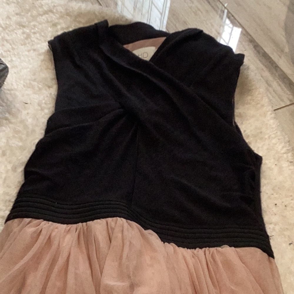 Black and Pink Sleeveless Dress